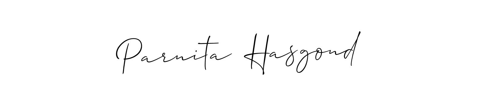 Parnita  Hasgond stylish signature style. Best Handwritten Sign (Allison_Script) for my name. Handwritten Signature Collection Ideas for my name Parnita  Hasgond. Parnita  Hasgond signature style 2 images and pictures png