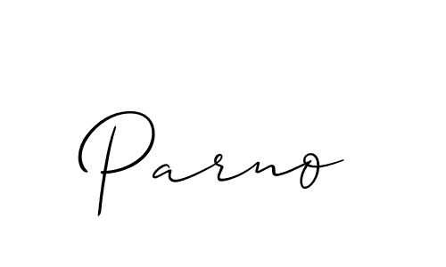 Parno stylish signature style. Best Handwritten Sign (Allison_Script) for my name. Handwritten Signature Collection Ideas for my name Parno. Parno signature style 2 images and pictures png