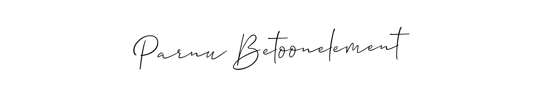 This is the best signature style for the Parnu Betoonelement name. Also you like these signature font (Allison_Script). Mix name signature. Parnu Betoonelement signature style 2 images and pictures png
