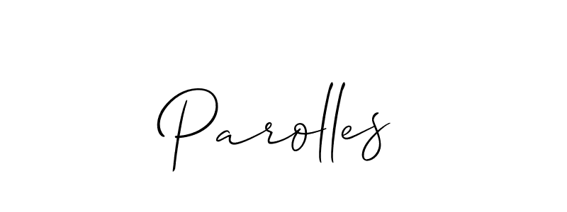 Make a beautiful signature design for name Parolles. Use this online signature maker to create a handwritten signature for free. Parolles signature style 2 images and pictures png