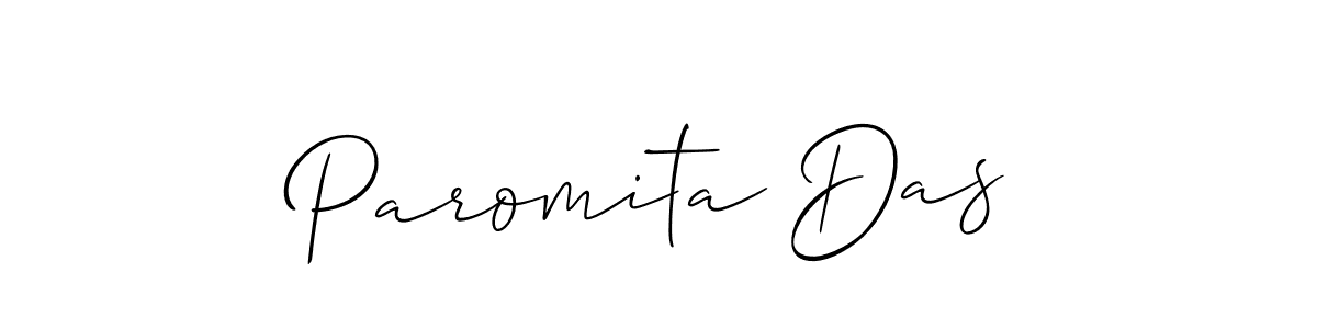 Use a signature maker to create a handwritten signature online. With this signature software, you can design (Allison_Script) your own signature for name Paromita Das. Paromita Das signature style 2 images and pictures png