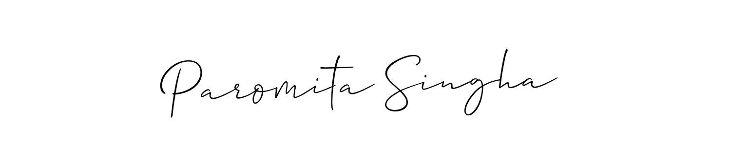 if you are searching for the best signature style for your name Paromita Singha. so please give up your signature search. here we have designed multiple signature styles  using Allison_Script. Paromita Singha signature style 2 images and pictures png