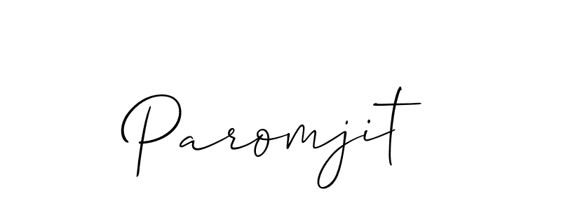 How to make Paromjit signature? Allison_Script is a professional autograph style. Create handwritten signature for Paromjit name. Paromjit signature style 2 images and pictures png