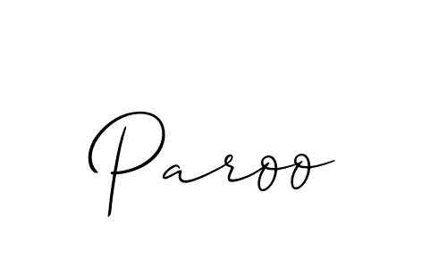 The best way (Allison_Script) to make a short signature is to pick only two or three words in your name. The name Paroo include a total of six letters. For converting this name. Paroo signature style 2 images and pictures png