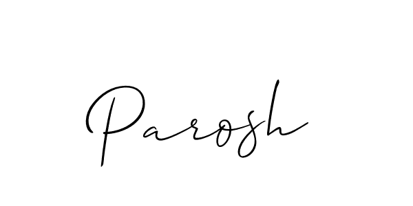 Best and Professional Signature Style for Parosh. Allison_Script Best Signature Style Collection. Parosh signature style 2 images and pictures png