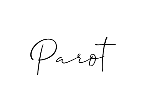 Make a beautiful signature design for name Parot. With this signature (Allison_Script) style, you can create a handwritten signature for free. Parot signature style 2 images and pictures png