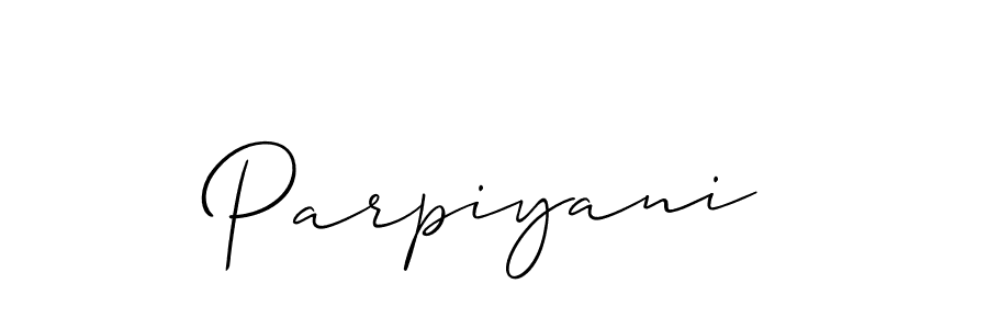 How to Draw Parpiyani signature style? Allison_Script is a latest design signature styles for name Parpiyani. Parpiyani signature style 2 images and pictures png