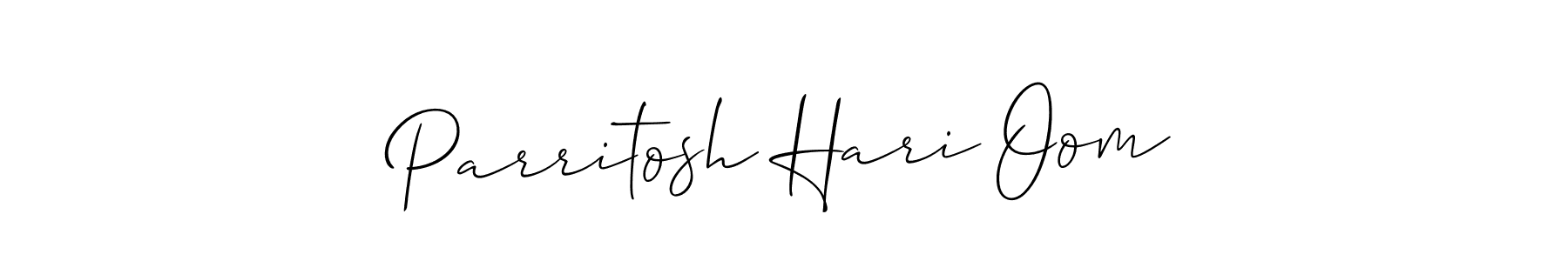 Create a beautiful signature design for name Parritosh Hari Oom. With this signature (Allison_Script) fonts, you can make a handwritten signature for free. Parritosh Hari Oom signature style 2 images and pictures png