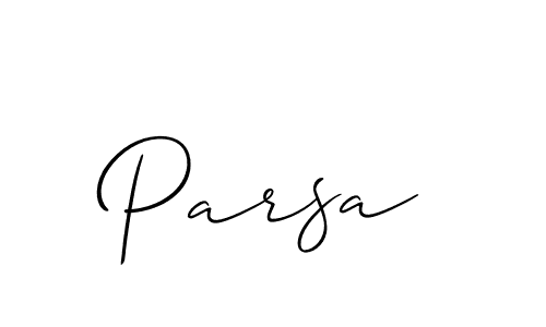 Design your own signature with our free online signature maker. With this signature software, you can create a handwritten (Allison_Script) signature for name Parsa. Parsa signature style 2 images and pictures png