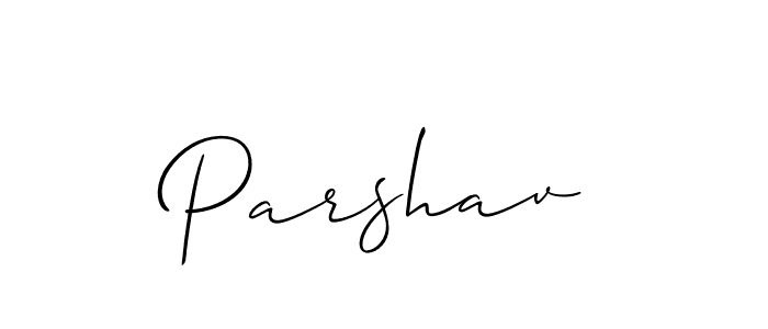 How to make Parshav signature? Allison_Script is a professional autograph style. Create handwritten signature for Parshav name. Parshav signature style 2 images and pictures png