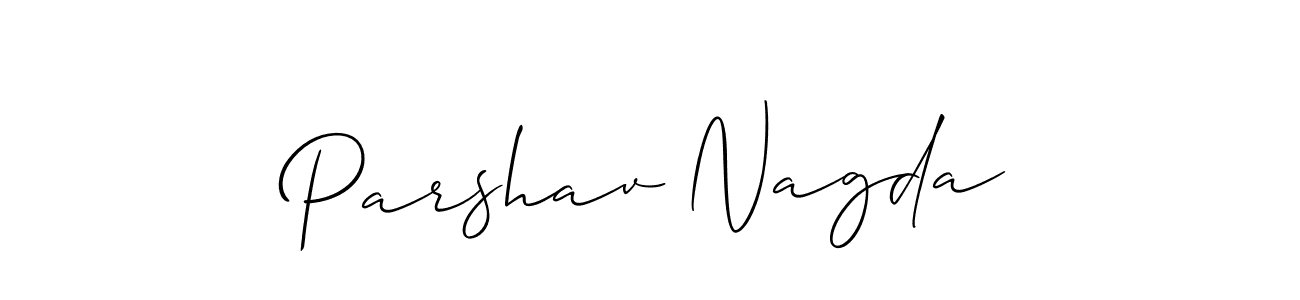 Similarly Allison_Script is the best handwritten signature design. Signature creator online .You can use it as an online autograph creator for name Parshav Nagda. Parshav Nagda signature style 2 images and pictures png