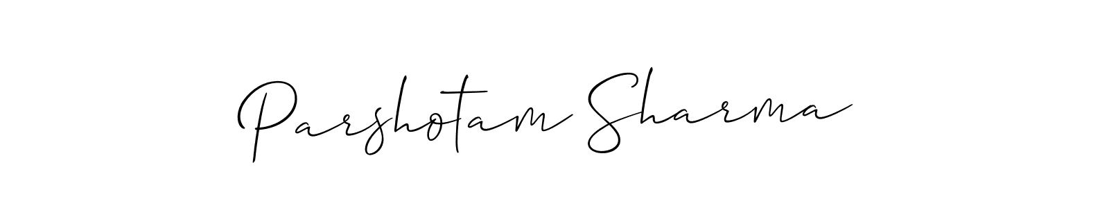 It looks lik you need a new signature style for name Parshotam Sharma. Design unique handwritten (Allison_Script) signature with our free signature maker in just a few clicks. Parshotam Sharma signature style 2 images and pictures png