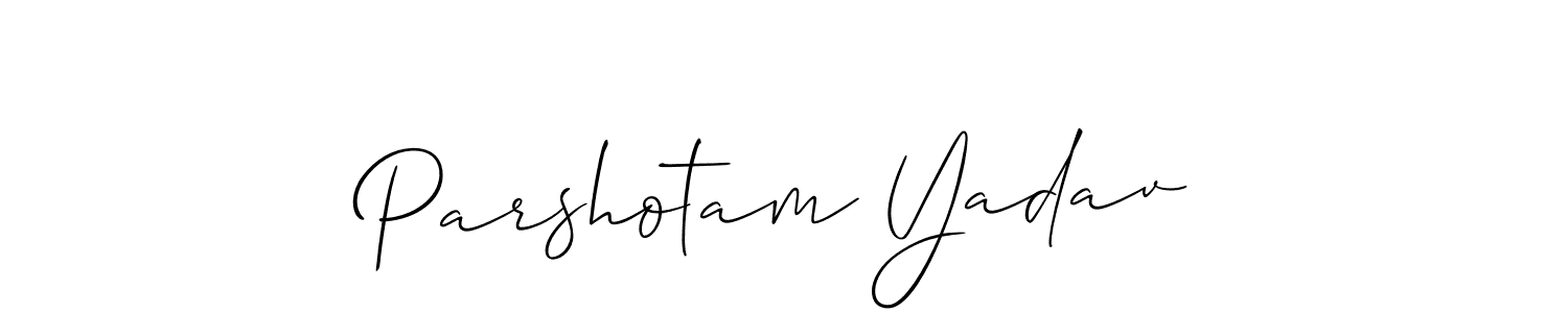 Also we have Parshotam Yadav name is the best signature style. Create professional handwritten signature collection using Allison_Script autograph style. Parshotam Yadav signature style 2 images and pictures png