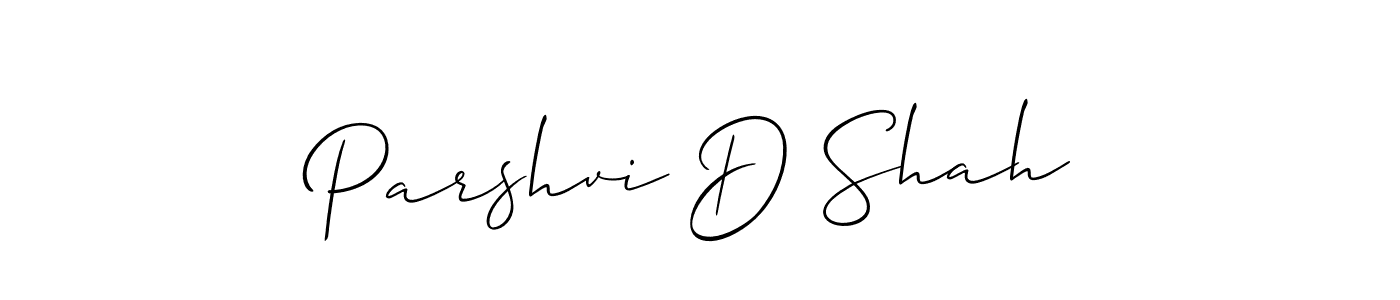 Create a beautiful signature design for name Parshvi D Shah. With this signature (Allison_Script) fonts, you can make a handwritten signature for free. Parshvi D Shah signature style 2 images and pictures png