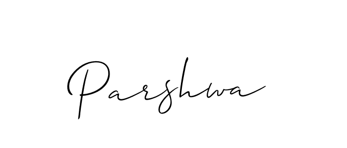 How to make Parshwa signature? Allison_Script is a professional autograph style. Create handwritten signature for Parshwa name. Parshwa signature style 2 images and pictures png