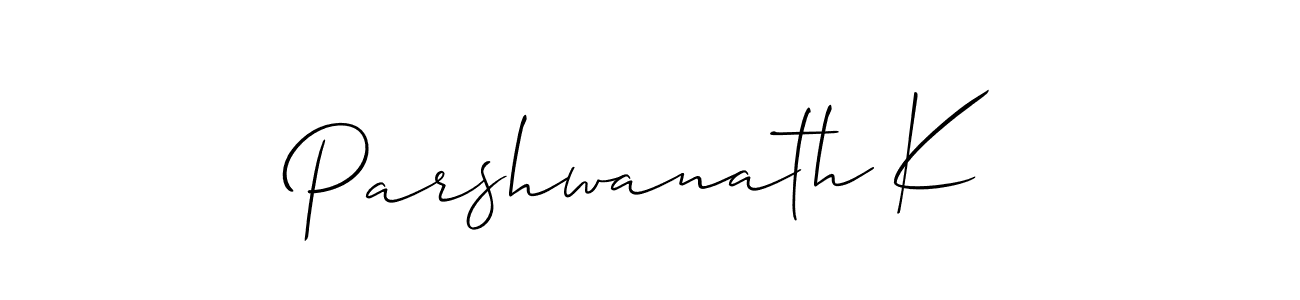 Also we have Parshwanath K name is the best signature style. Create professional handwritten signature collection using Allison_Script autograph style. Parshwanath K signature style 2 images and pictures png