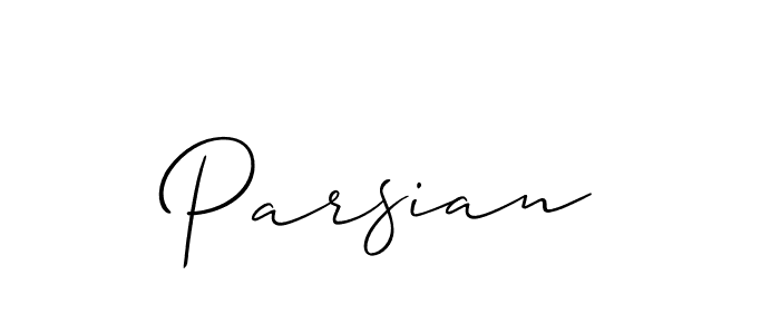 You should practise on your own different ways (Allison_Script) to write your name (Parsian) in signature. don't let someone else do it for you. Parsian signature style 2 images and pictures png