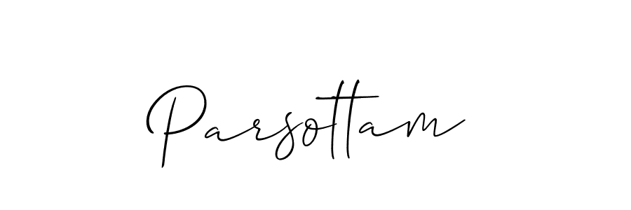 Parsottam stylish signature style. Best Handwritten Sign (Allison_Script) for my name. Handwritten Signature Collection Ideas for my name Parsottam. Parsottam signature style 2 images and pictures png