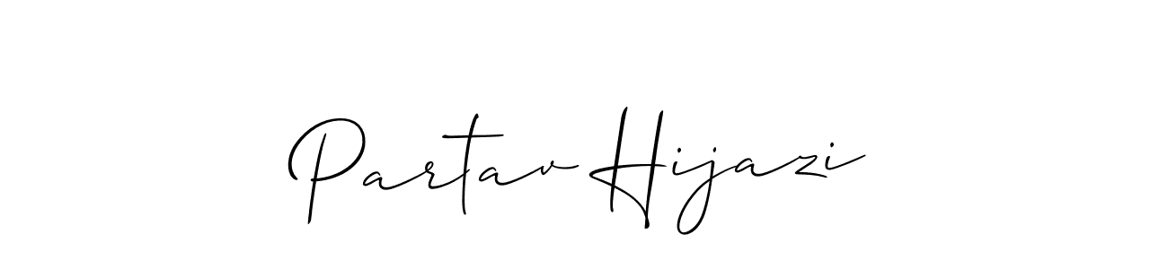 It looks lik you need a new signature style for name Partav Hijazi. Design unique handwritten (Allison_Script) signature with our free signature maker in just a few clicks. Partav Hijazi signature style 2 images and pictures png