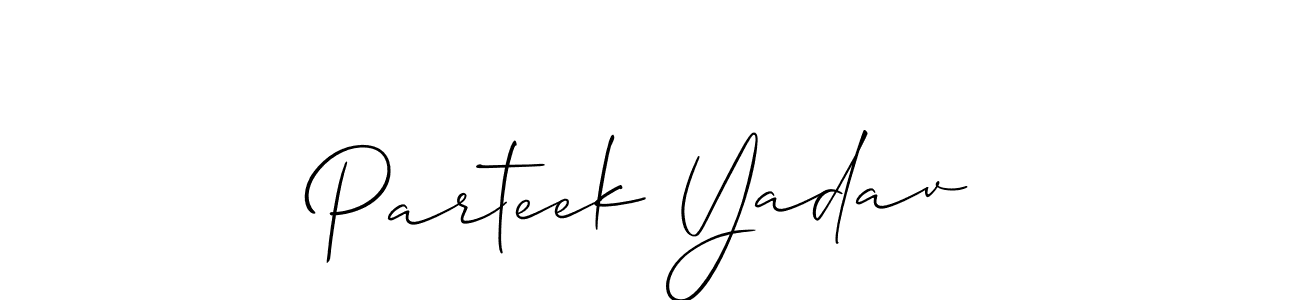 Once you've used our free online signature maker to create your best signature Allison_Script style, it's time to enjoy all of the benefits that Parteek Yadav name signing documents. Parteek Yadav signature style 2 images and pictures png