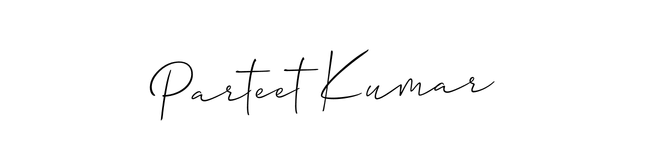 Also we have Parteet Kumar name is the best signature style. Create professional handwritten signature collection using Allison_Script autograph style. Parteet Kumar signature style 2 images and pictures png
