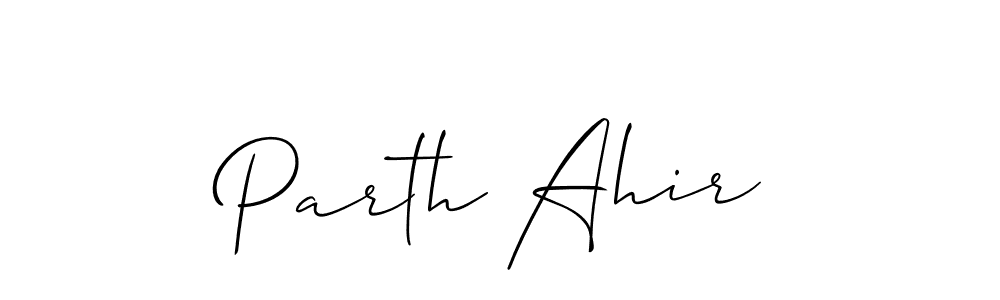 The best way (Allison_Script) to make a short signature is to pick only two or three words in your name. The name Parth Ahir include a total of six letters. For converting this name. Parth Ahir signature style 2 images and pictures png