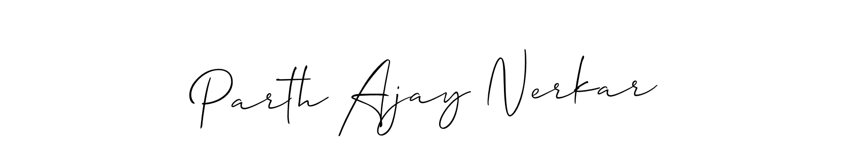 Check out images of Autograph of Parth Ajay Nerkar name. Actor Parth Ajay Nerkar Signature Style. Allison_Script is a professional sign style online. Parth Ajay Nerkar signature style 2 images and pictures png