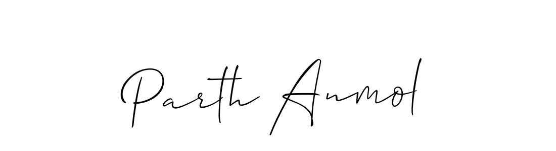 Also we have Parth Anmol name is the best signature style. Create professional handwritten signature collection using Allison_Script autograph style. Parth Anmol signature style 2 images and pictures png