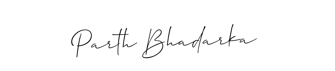 This is the best signature style for the Parth Bhadarka name. Also you like these signature font (Allison_Script). Mix name signature. Parth Bhadarka signature style 2 images and pictures png