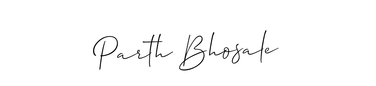 Also we have Parth Bhosale name is the best signature style. Create professional handwritten signature collection using Allison_Script autograph style. Parth Bhosale signature style 2 images and pictures png