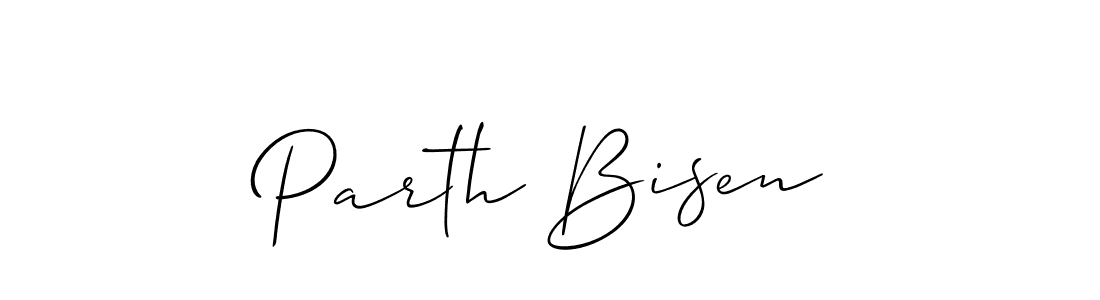 Make a beautiful signature design for name Parth Bisen. With this signature (Allison_Script) style, you can create a handwritten signature for free. Parth Bisen signature style 2 images and pictures png