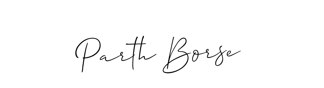 How to make Parth Borse name signature. Use Allison_Script style for creating short signs online. This is the latest handwritten sign. Parth Borse signature style 2 images and pictures png