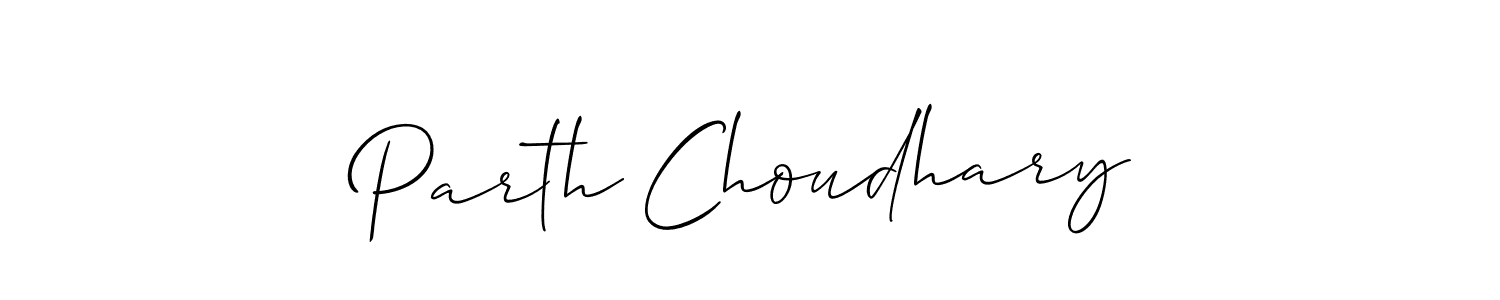 Design your own signature with our free online signature maker. With this signature software, you can create a handwritten (Allison_Script) signature for name Parth Choudhary. Parth Choudhary signature style 2 images and pictures png