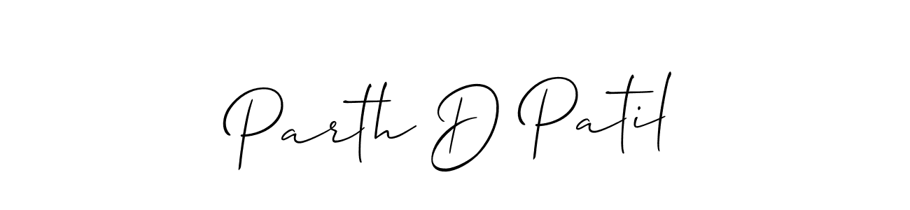 Design your own signature with our free online signature maker. With this signature software, you can create a handwritten (Allison_Script) signature for name Parth D Patil. Parth D Patil signature style 2 images and pictures png