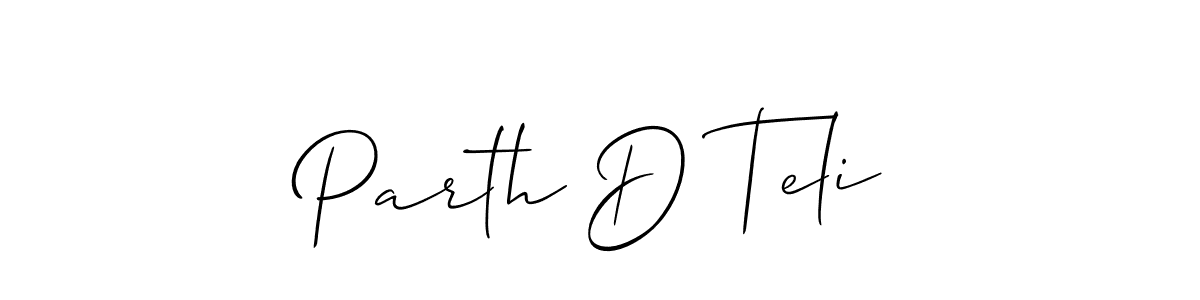 It looks lik you need a new signature style for name Parth D Teli. Design unique handwritten (Allison_Script) signature with our free signature maker in just a few clicks. Parth D Teli signature style 2 images and pictures png