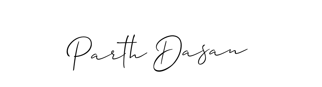 How to make Parth Dasan signature? Allison_Script is a professional autograph style. Create handwritten signature for Parth Dasan name. Parth Dasan signature style 2 images and pictures png