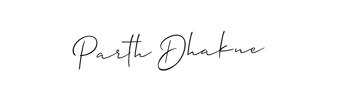 Make a short Parth Dhakne signature style. Manage your documents anywhere anytime using Allison_Script. Create and add eSignatures, submit forms, share and send files easily. Parth Dhakne signature style 2 images and pictures png
