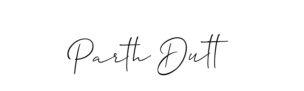 Allison_Script is a professional signature style that is perfect for those who want to add a touch of class to their signature. It is also a great choice for those who want to make their signature more unique. Get Parth Dutt name to fancy signature for free. Parth Dutt signature style 2 images and pictures png