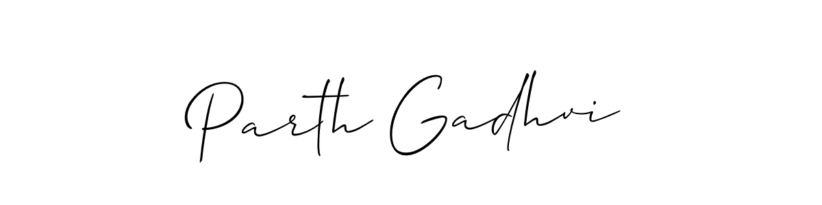 Similarly Allison_Script is the best handwritten signature design. Signature creator online .You can use it as an online autograph creator for name Parth Gadhvi. Parth Gadhvi signature style 2 images and pictures png