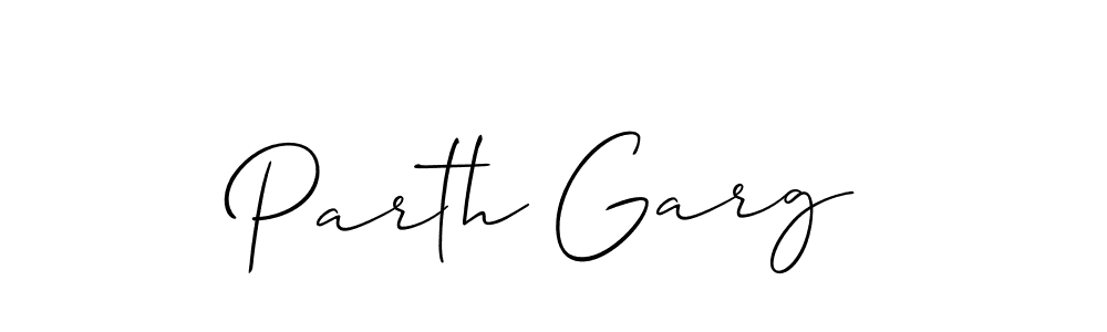 Make a short Parth Garg signature style. Manage your documents anywhere anytime using Allison_Script. Create and add eSignatures, submit forms, share and send files easily. Parth Garg signature style 2 images and pictures png