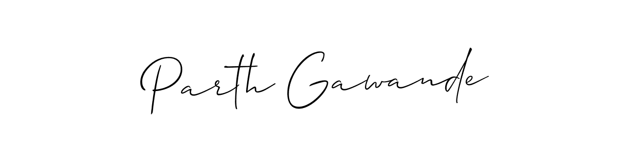 How to make Parth Gawande signature? Allison_Script is a professional autograph style. Create handwritten signature for Parth Gawande name. Parth Gawande signature style 2 images and pictures png