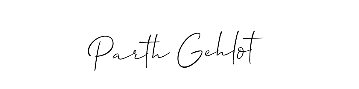 Similarly Allison_Script is the best handwritten signature design. Signature creator online .You can use it as an online autograph creator for name Parth Gehlot. Parth Gehlot signature style 2 images and pictures png