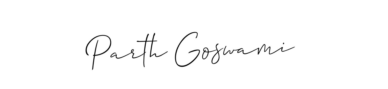 It looks lik you need a new signature style for name Parth Goswami. Design unique handwritten (Allison_Script) signature with our free signature maker in just a few clicks. Parth Goswami signature style 2 images and pictures png