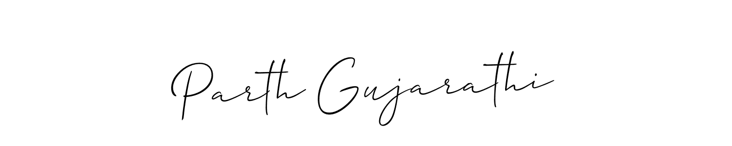 The best way (Allison_Script) to make a short signature is to pick only two or three words in your name. The name Parth Gujarathi include a total of six letters. For converting this name. Parth Gujarathi signature style 2 images and pictures png