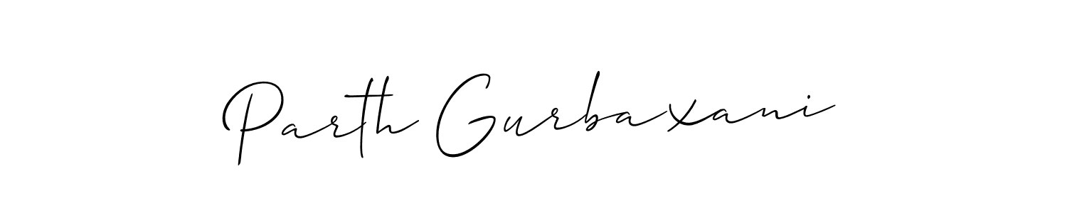 Create a beautiful signature design for name Parth Gurbaxani. With this signature (Allison_Script) fonts, you can make a handwritten signature for free. Parth Gurbaxani signature style 2 images and pictures png