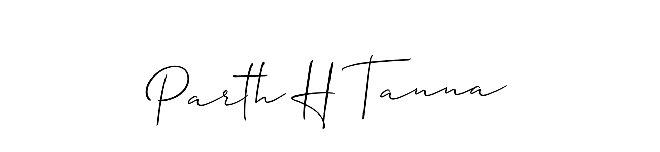 if you are searching for the best signature style for your name Parth H Tanna. so please give up your signature search. here we have designed multiple signature styles  using Allison_Script. Parth H Tanna signature style 2 images and pictures png