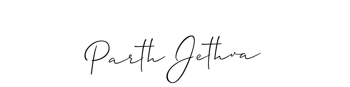 You should practise on your own different ways (Allison_Script) to write your name (Parth Jethva) in signature. don't let someone else do it for you. Parth Jethva signature style 2 images and pictures png