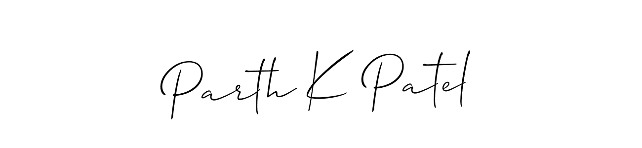 Allison_Script is a professional signature style that is perfect for those who want to add a touch of class to their signature. It is also a great choice for those who want to make their signature more unique. Get Parth K Patel name to fancy signature for free. Parth K Patel signature style 2 images and pictures png
