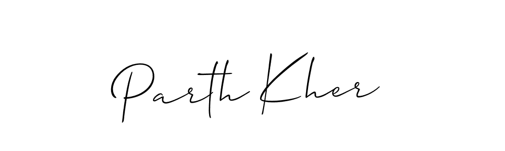 Also You can easily find your signature by using the search form. We will create Parth Kher name handwritten signature images for you free of cost using Allison_Script sign style. Parth Kher signature style 2 images and pictures png