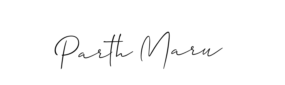 How to Draw Parth Maru signature style? Allison_Script is a latest design signature styles for name Parth Maru. Parth Maru signature style 2 images and pictures png